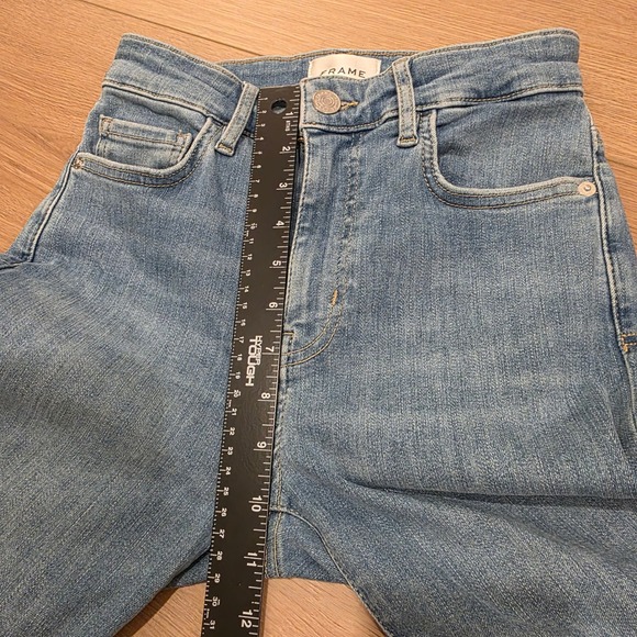 Frame Le Crop Mini Boot Jeans Clearwater Blue High Rise LCMB630 Size 25 - Picture 8 of 12
